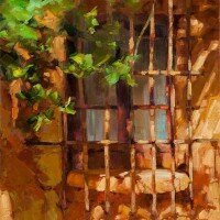 window oil painting