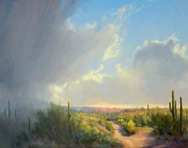 southwest desert monsoon painting