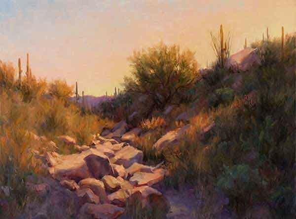 southwest desert rock wash painting